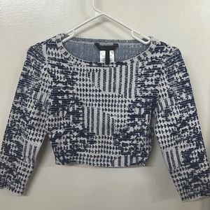 BCBG blue painted top